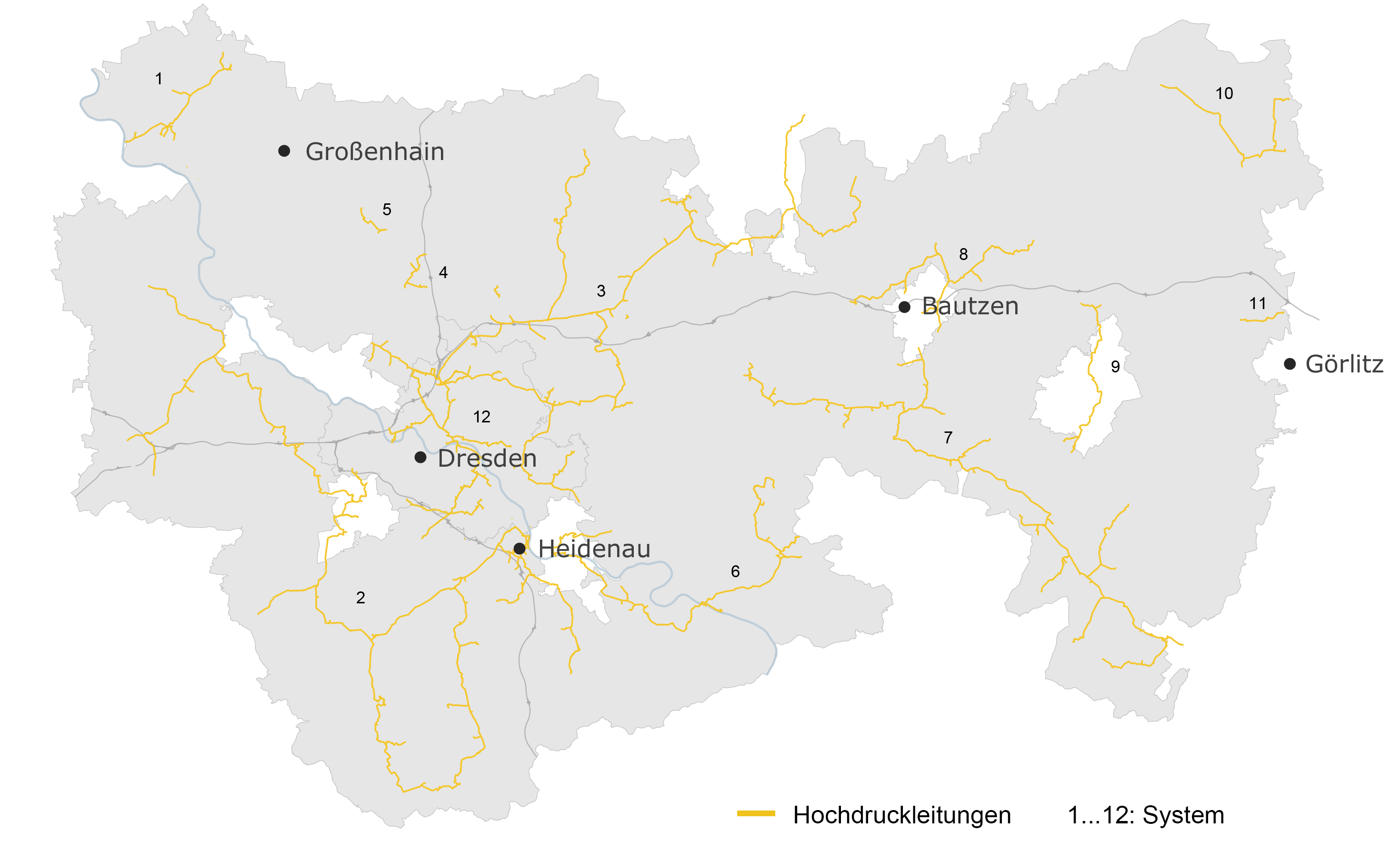 Versorgungsgebiet ENSO NETZ Gas